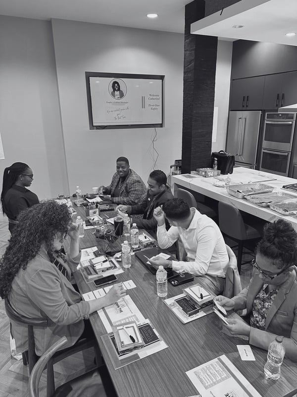 Team meeting around a table